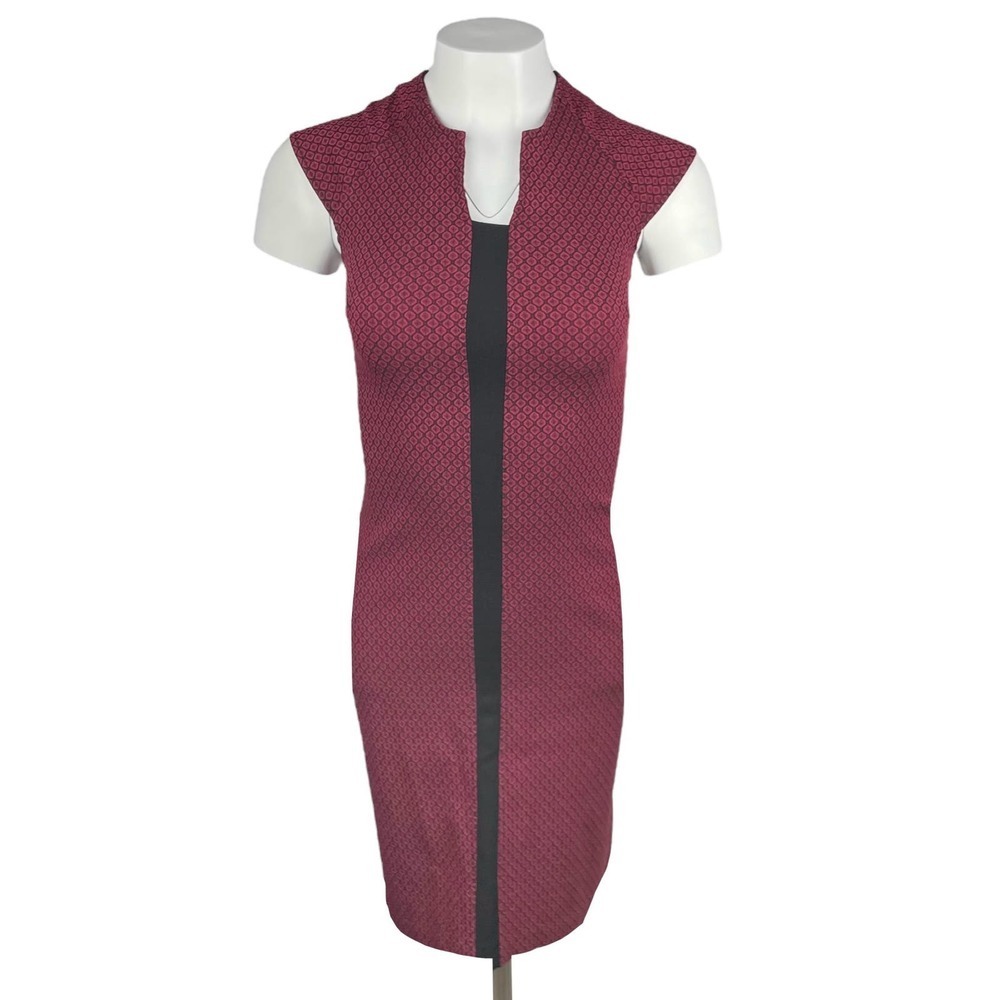 RINASCIMENTO Textured Patterned Fitted Sheath Dress Sz Medium